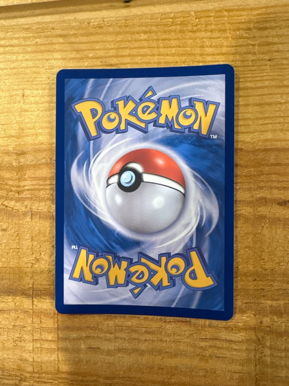 Pokemon Blue Back Card with Red and White Pokeball